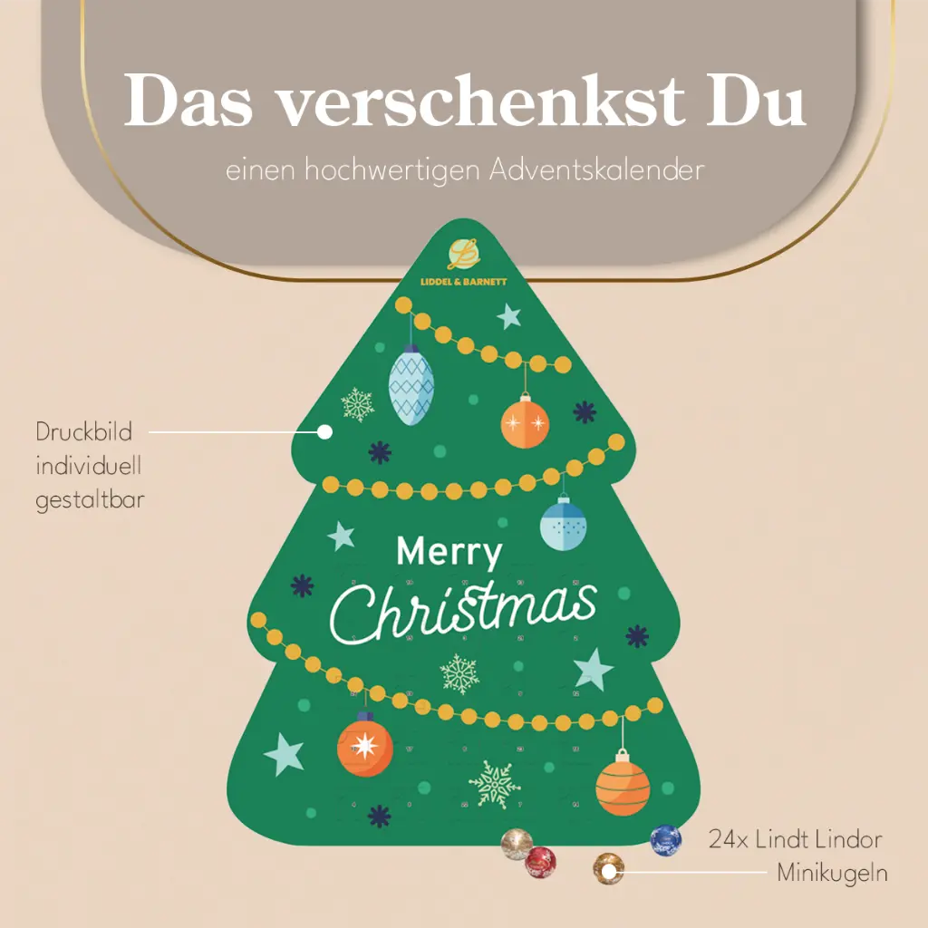Shape Adventskalender Tannenbaum, Lindt LINDOR Minikugeln