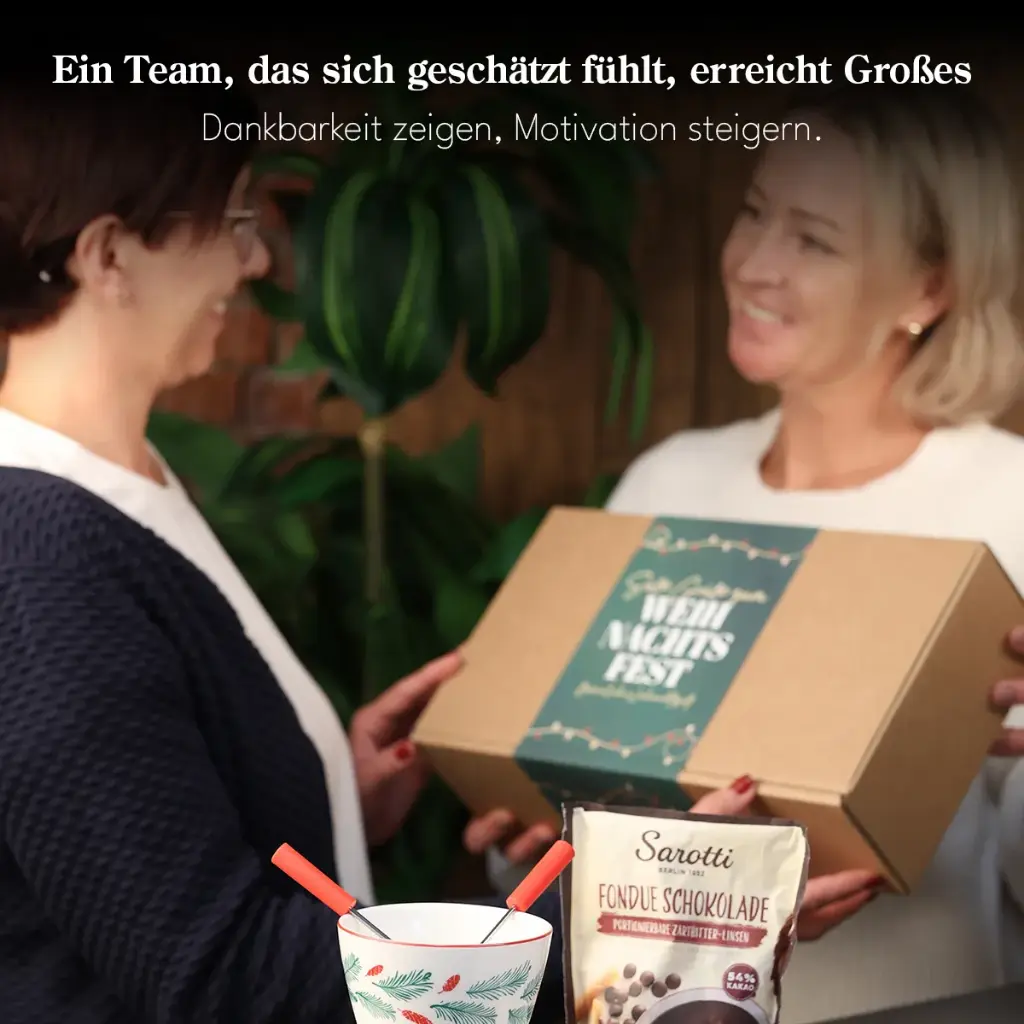 Geschenkset Schokoladenfondue "Süße Grüße zum Fest"