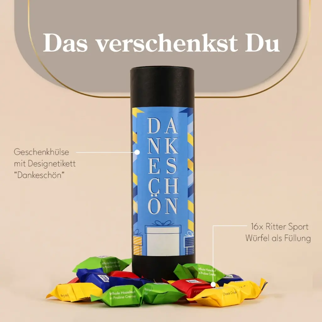 Geschenkhülse DANKESCHÖN - Ritter Sport