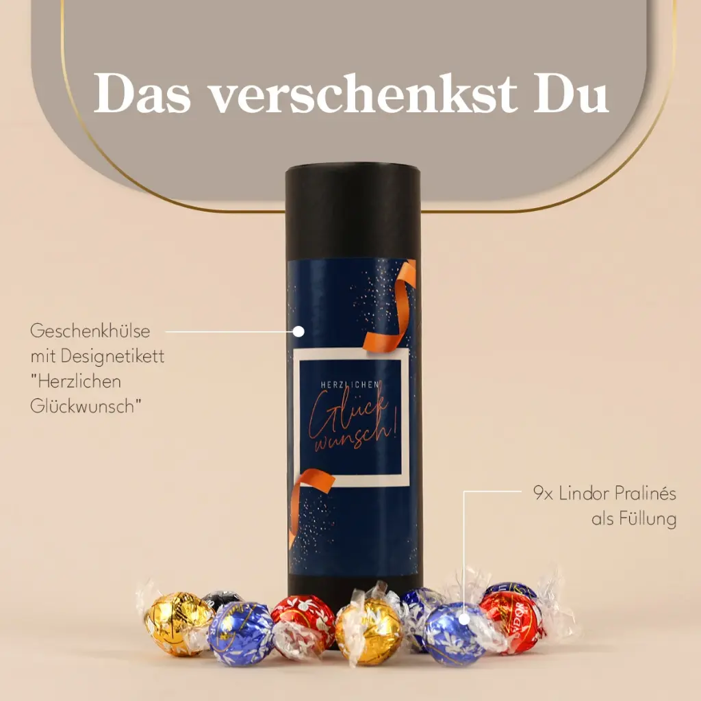 Gratulation - Lindt Geschenkhülse