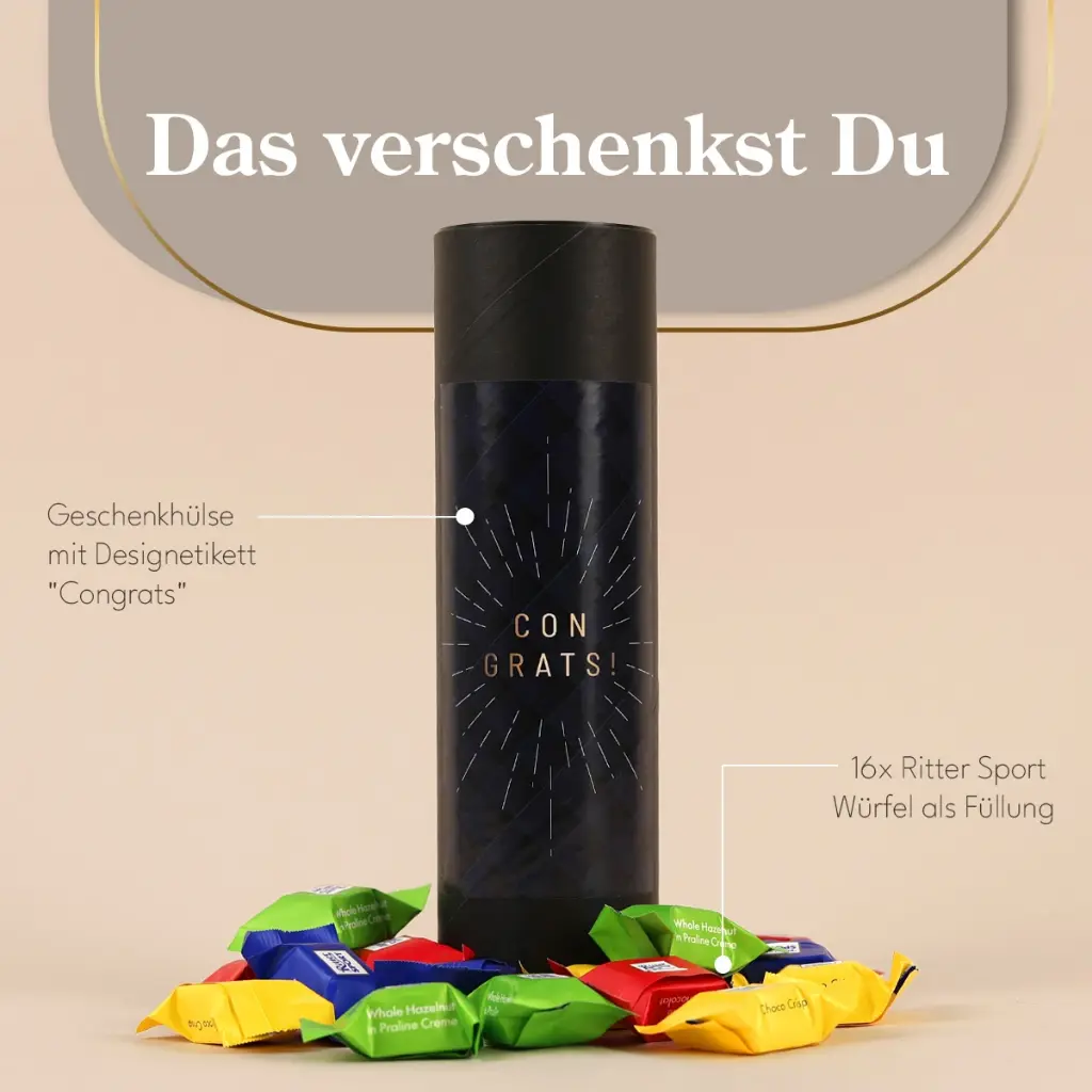 Geschenkhülse "CONGRATS" - Ritter Sport