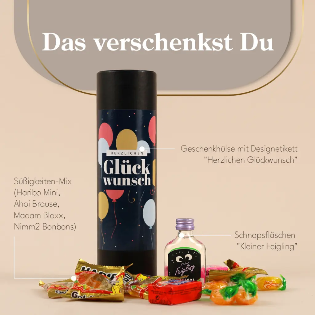 Glückwunsch Ballons - Süße Hülse