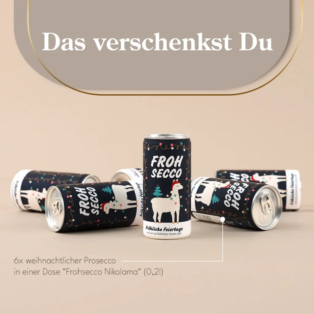 FrohSecco – Edition Nikolama – 6x prickelnder Weihnachtsgruß