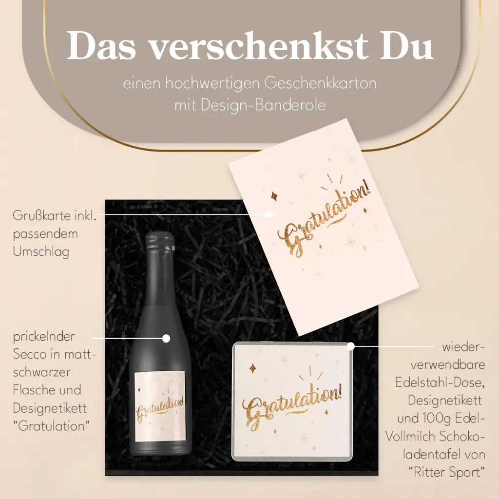 Gratulation Gold – Geschenkset