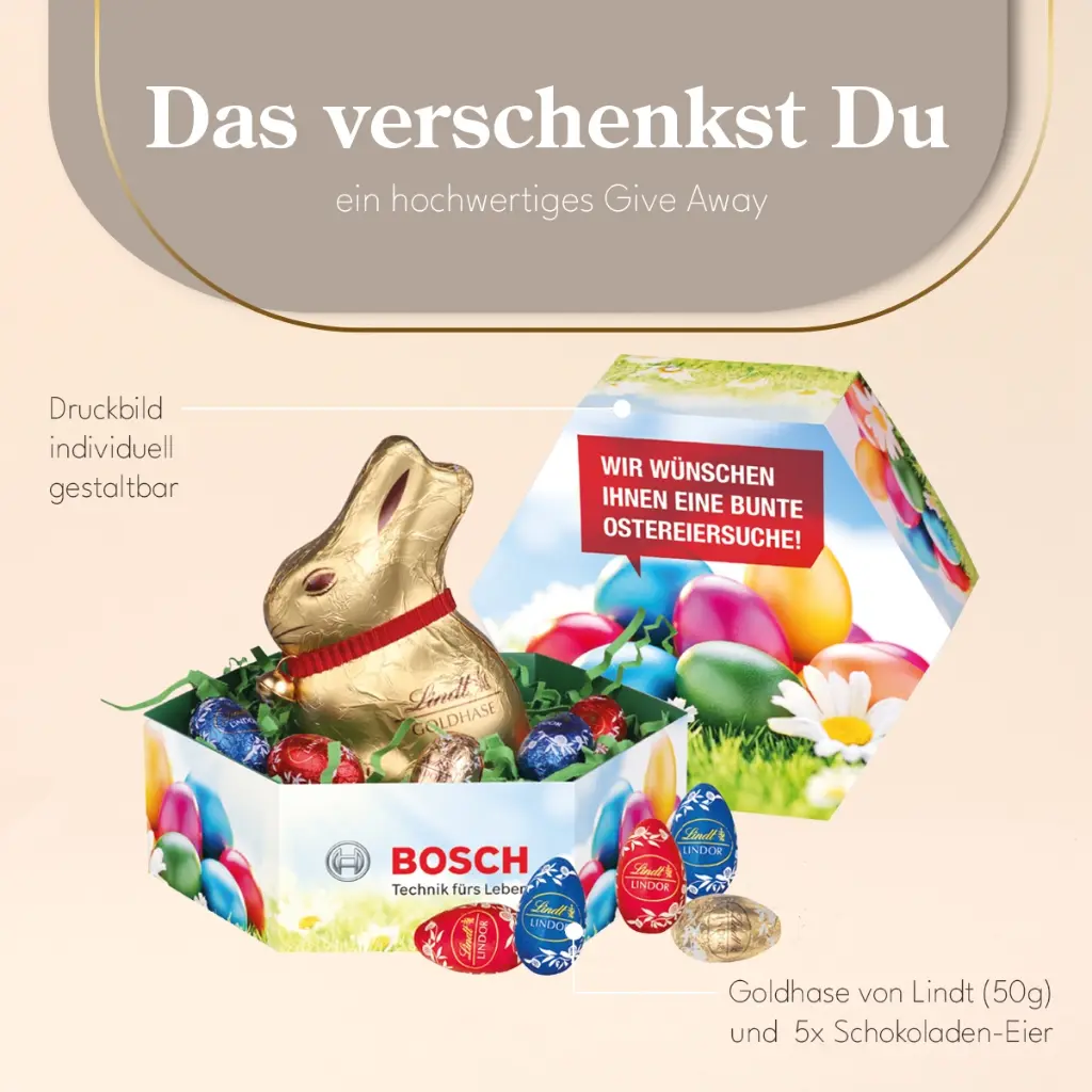 Großes Osternest mit Schokolade von Lindt, Klimaneutral, FSC®