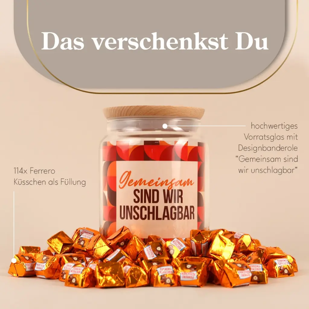 Teamgeschenk XL "Gemeinsam unschlagbar" - Ferrero Küsschen