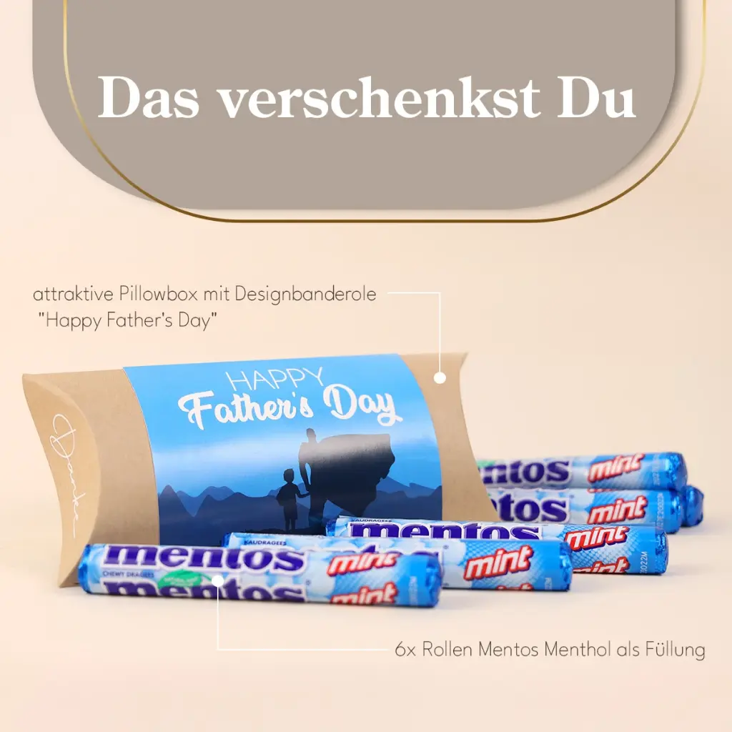 Pillowbox "Happy Father´s Day" - Mentos Menthol