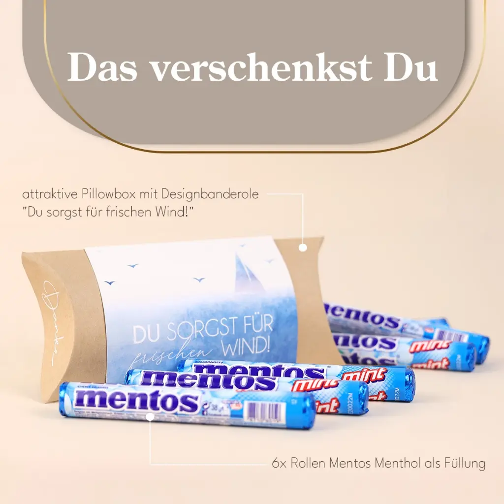 Pillowbox "Frischer Wind" - Mentos Menthol