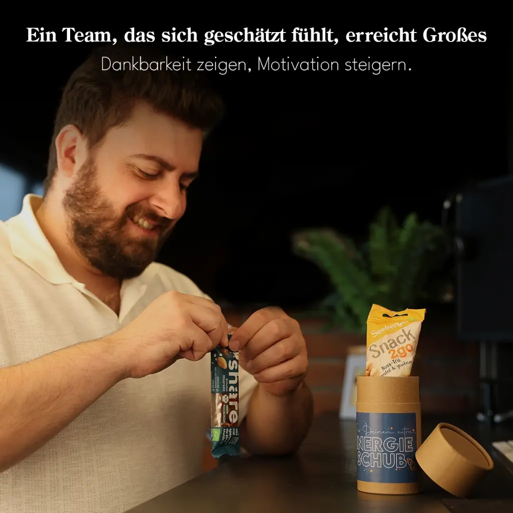 Präsenthülse "Für Deinen extra Energieschub"