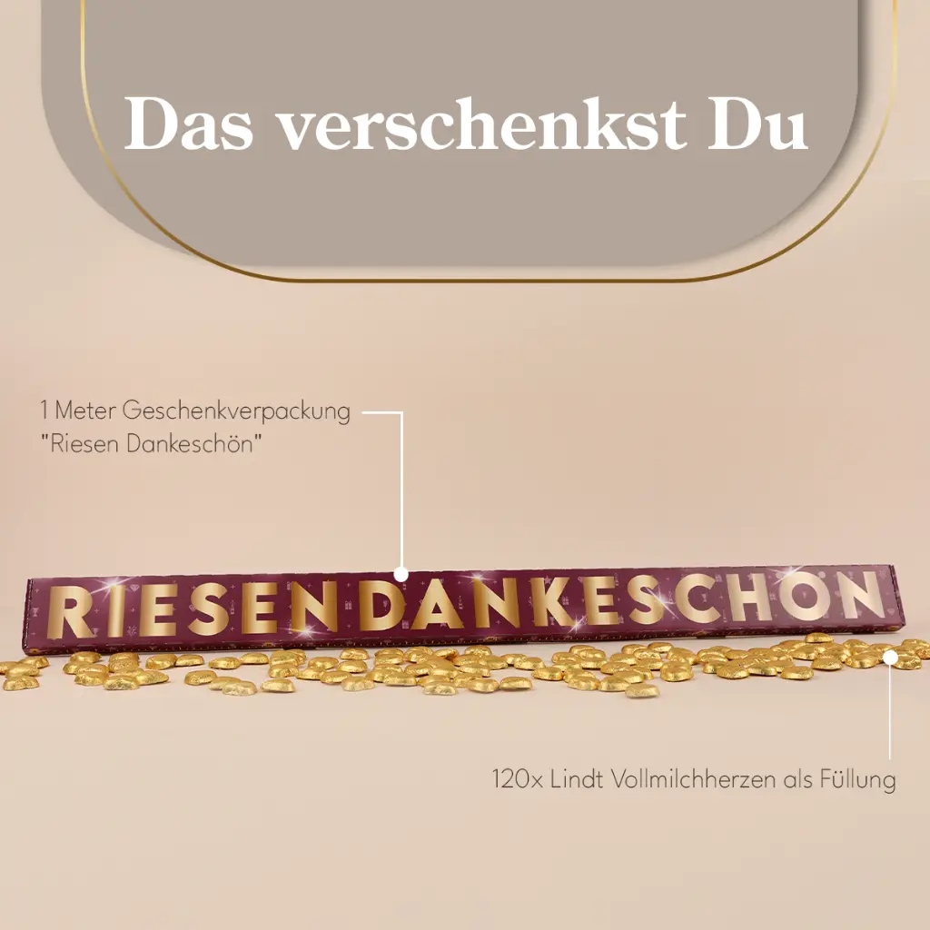 Riesen Dankeschön XXL - Lindt Herzen