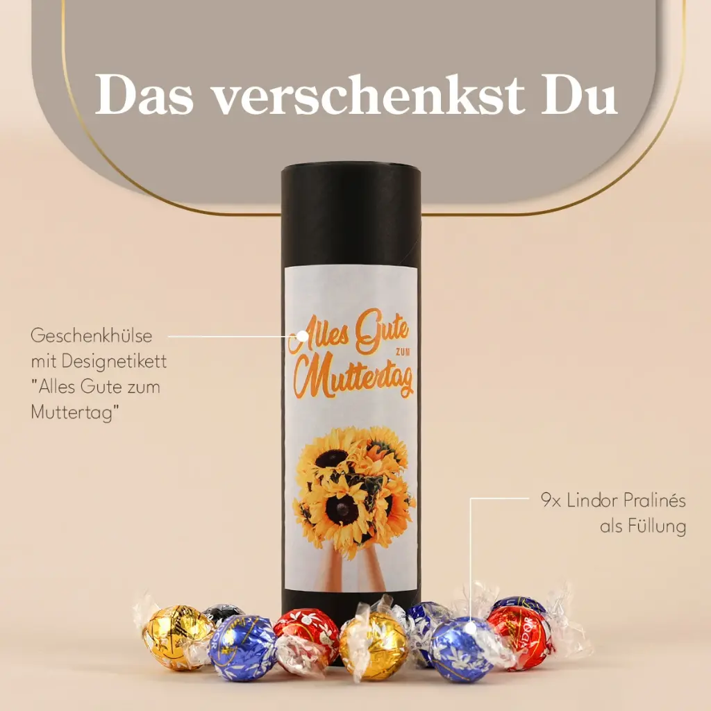 Geschenkhülse "Muttertag" - Lindt