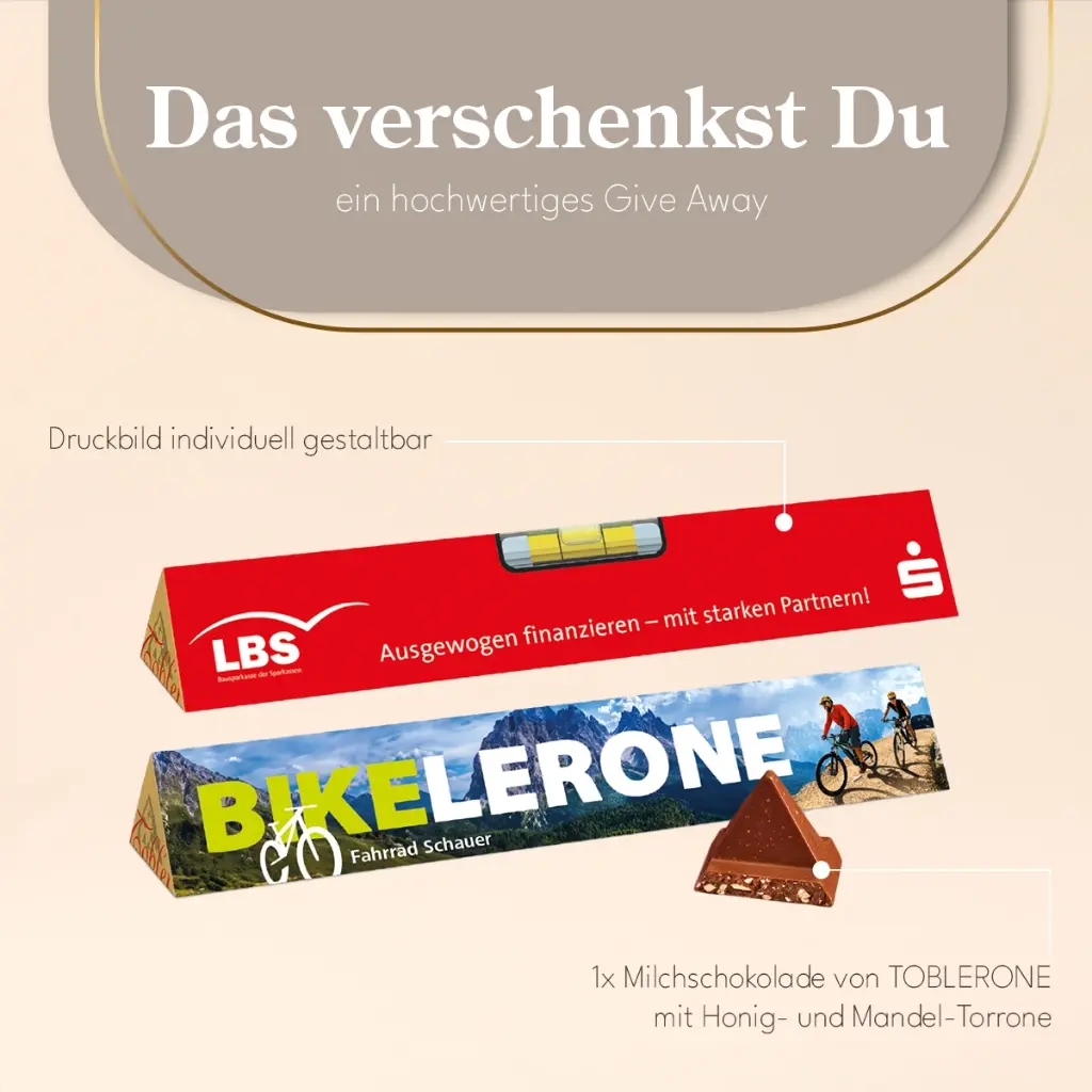 TOBLERONE Riegel im Werbeschuber, 100 g