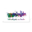Karte: Skyline aquarell - München