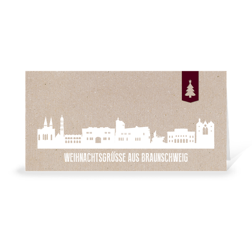 [WP10739] Karte: Skyline modern - Braunschweig (Wir gestalten gratis für Dich)