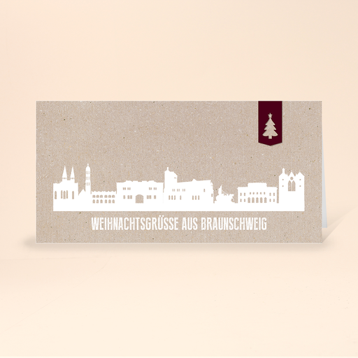 [WP10739] Karte: Skyline modern - Braunschweig (Wir gestalten gratis für Dich)