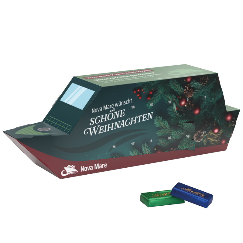 Adventskalender Schiff, Lindt Schokotäfelchen