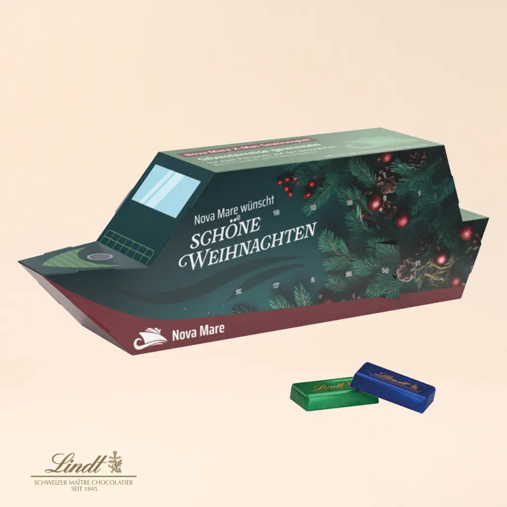 Adventskalender Schiff, Lindt Schokotäfelchen