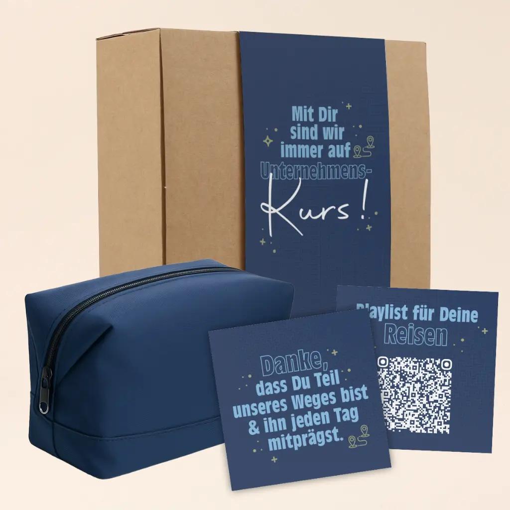 Kulturbeutel "Mit Dir sind wir immer auf Kurs!"
