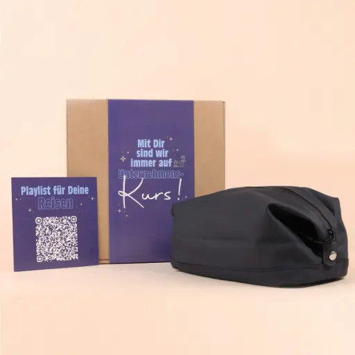 [WP13601] Kulturbeutel "Mit Dir sind wir immer auf Kurs!"