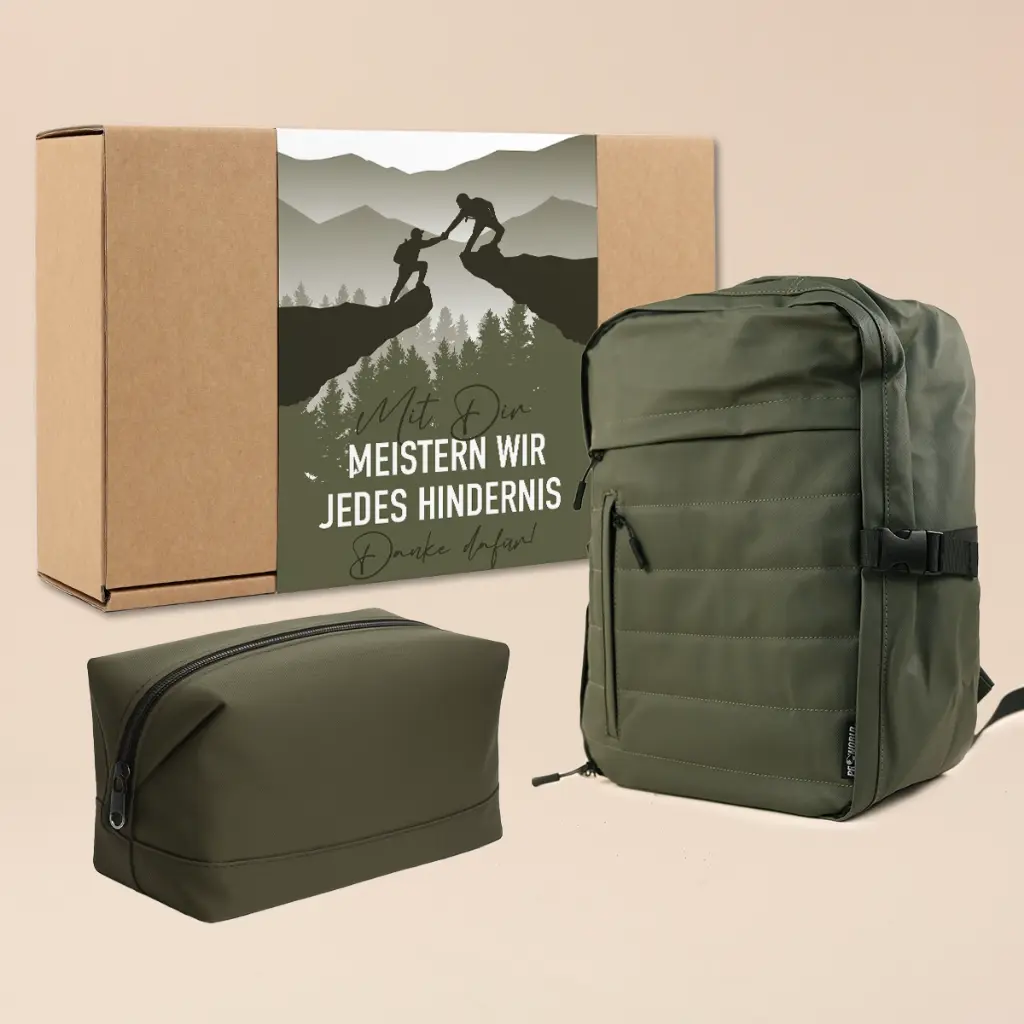 Geschenkset XL "Travel-Kit" - Olivgrün