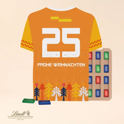 [1323-TRIKOT-ECO-L] Täfelchen Adventskalender Trikot ECO, Papierblister - Lindt 
