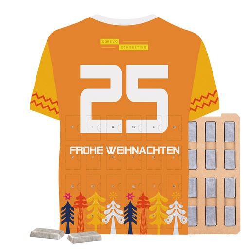 [1298-ECO-A] Täfelchen Adventskalender Trikot ECO - Napolitain 