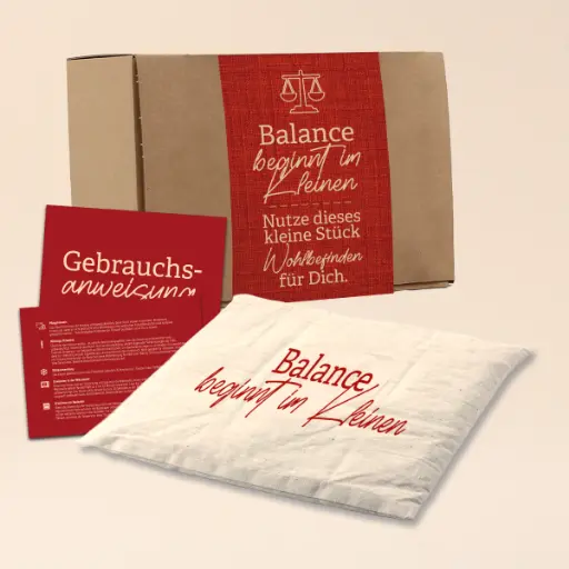 [WP13581] Kirschkernkissen "Balance beginnt im Kleinen"