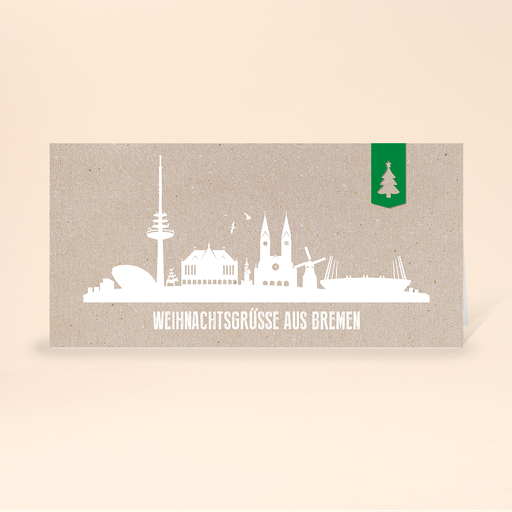 [WP10740] Karte: Skyline modern - Bremen (Wir gestalten gratis für Dich)