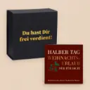 Zeitgeschenk "Halber Tag Weihnachts-Urlaub"