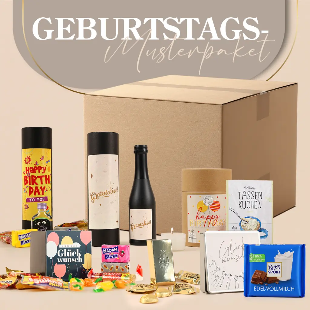 Geburtstagsgeschenk-Musterpaket