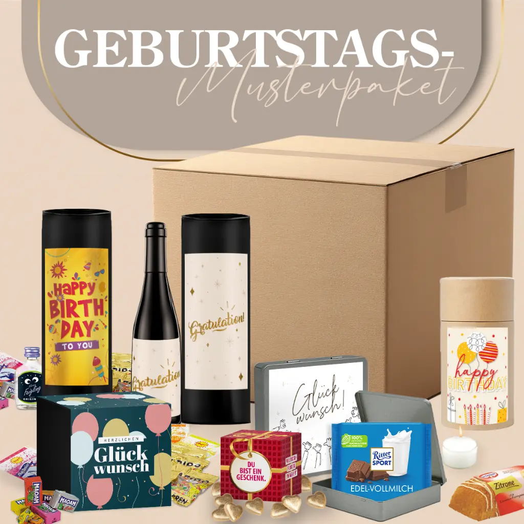 Geburtstagsgeschenk-Musterpaket