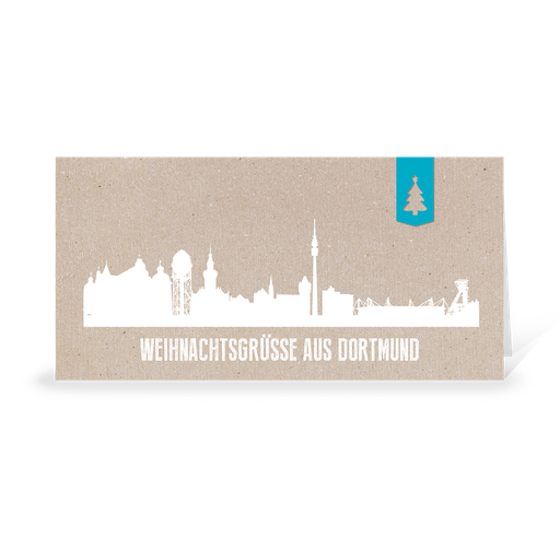 [WP10743] Karte: Skyline modern - Dortmund (Wir gestalten gratis für Dich)