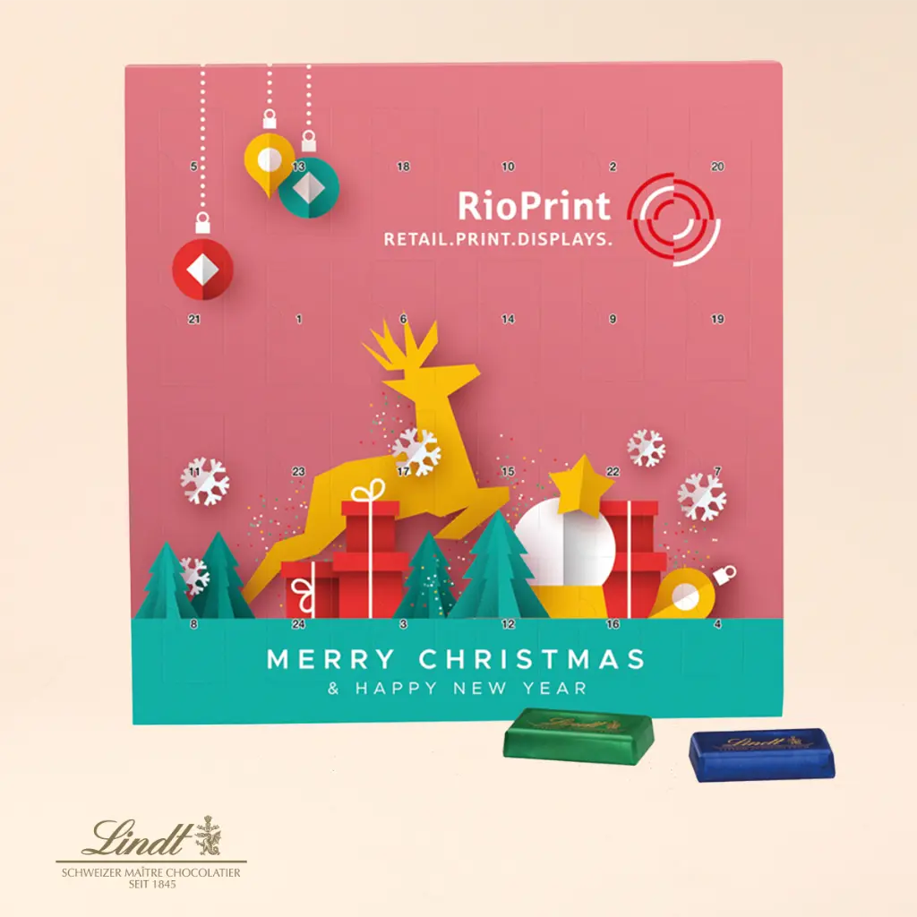 Täfelchen Adventskalender, Lindt Schokotäfelchen