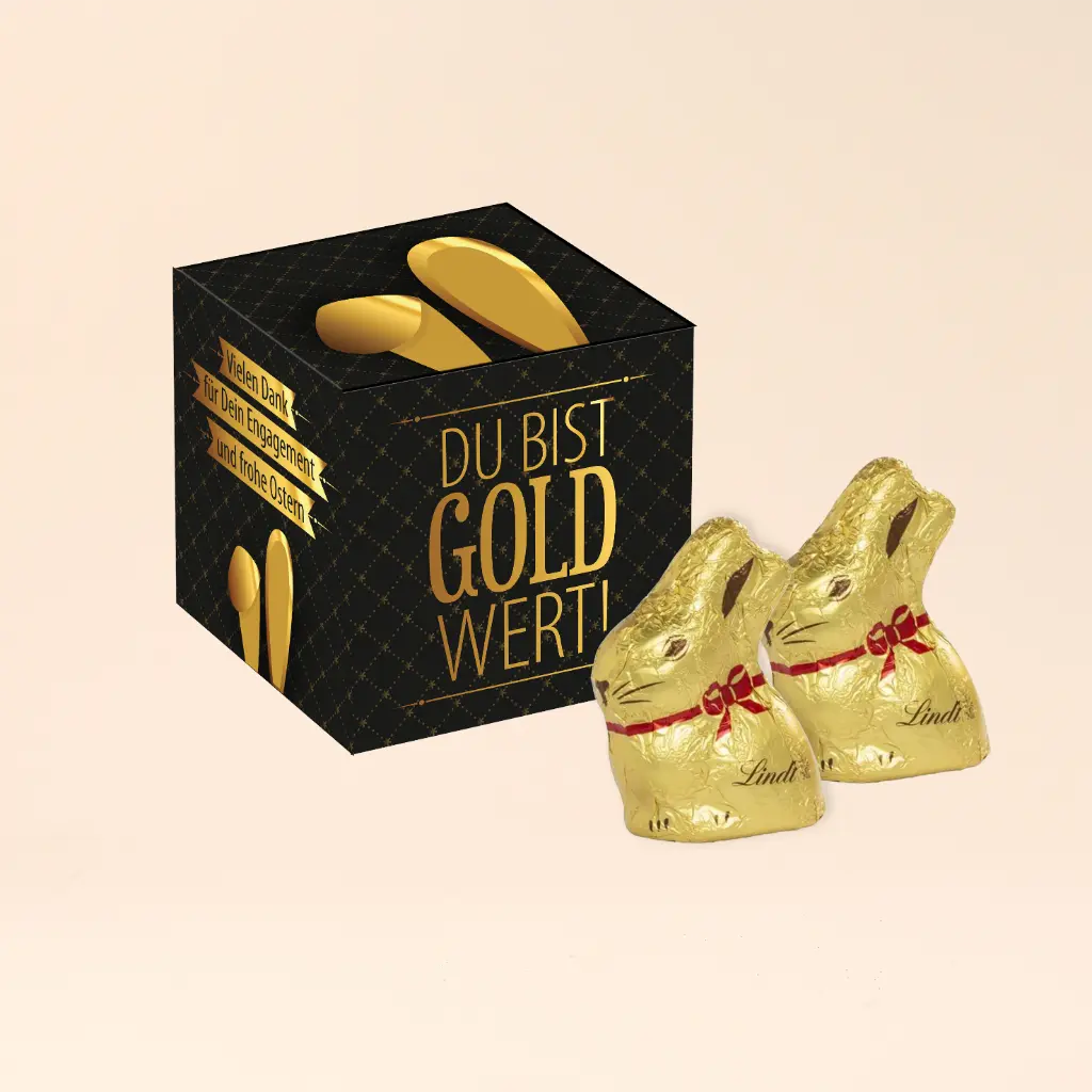 "Goldige Ostern" - Lindt Mini-Osterhase