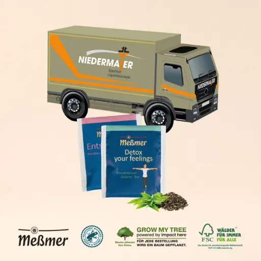 [91676] 3D Präsent "LKW" mit Meßmer 