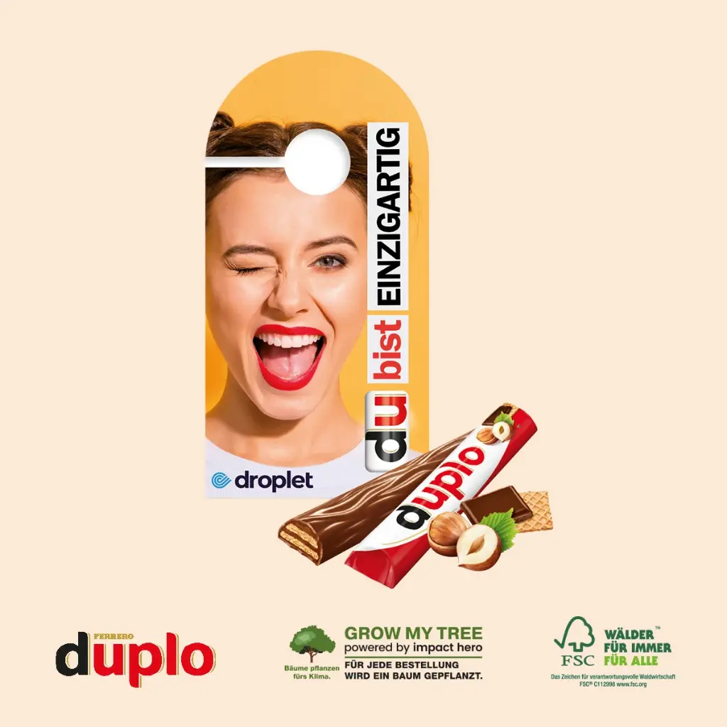 duplo Werbekarte "Türanhänger"