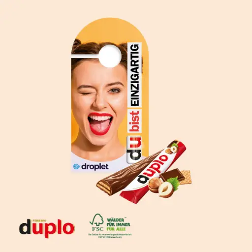 [91663] duplo Werbekarte "Türanhänger"