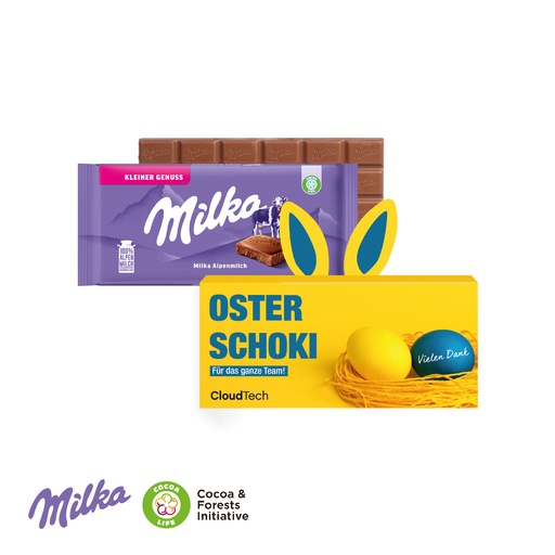 [94705] Milka Schokoladentafel mit Hasenohren 