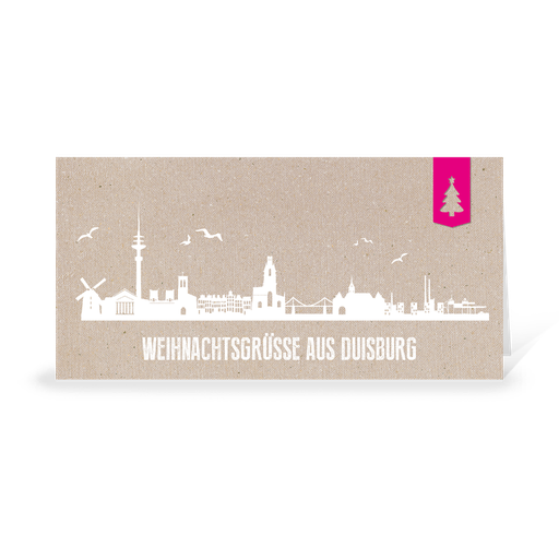 [WP10746] Karte: Skyline modern - Duisburg (Wir gestalten gratis für Dich)