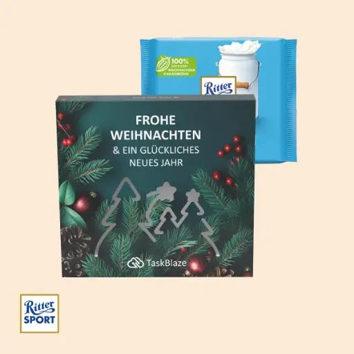 [1302-W-RSA] Präsentbox Premium "Wald" - Ritter SPORT Alpenmilch 
