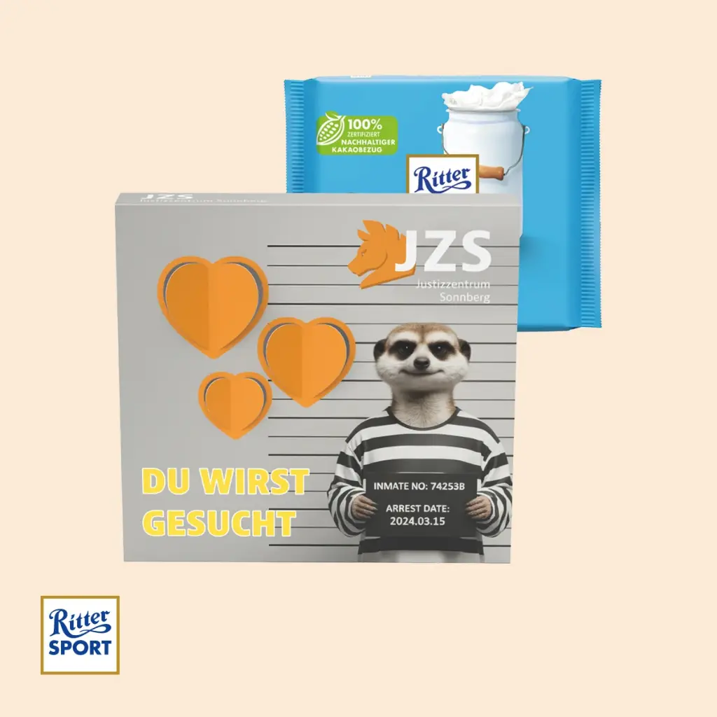Präsentbox Premium "Herz" - Ritter SPORT Alpenmilch 