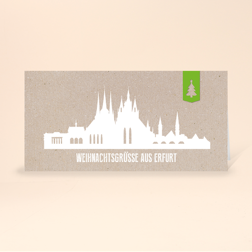 [WP10747] Karte: Skyline modern - Erfurt (Wir gestalten gratis für Dich)