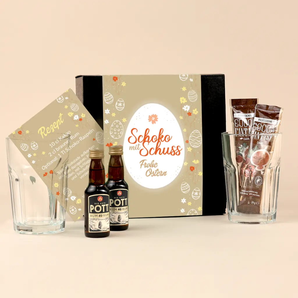 Geschenkset "Schoko mit Schuss" - Ostern