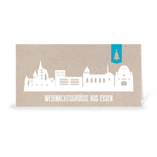 [WP10749] Karte: Skyline modern - Essen (Wir gestalten gratis für Dich)