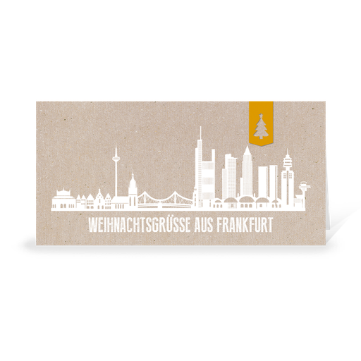 [WP10750] Karte: Skyline modern - Frankfurt (Wir gestalten gratis für Dich)