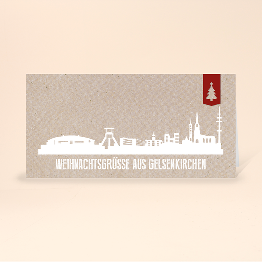 [WP10751] Karte: Skyline modern - Gelsenkirchen (Wir gestalten gratis für Dich)
