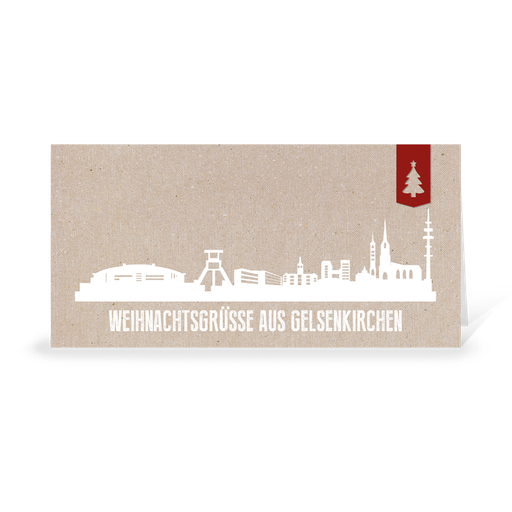 [WP10751] Karte: Skyline modern - Gelsenkirchen (Wir gestalten gratis für Dich)