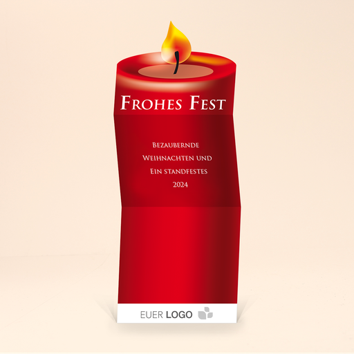 [WP726] Karte: Zieh-Harmonie - Kerze (Wir gestalten gratis für Dich)