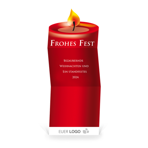 [WP726] Karte: Zieh-Harmonie - Kerze (Wir gestalten gratis für Dich)