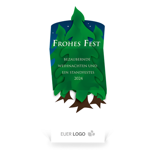 [WP722] Karte: Zieh-Harmonie - Weihnachtswald (Wir gestalten gratis für Dich)